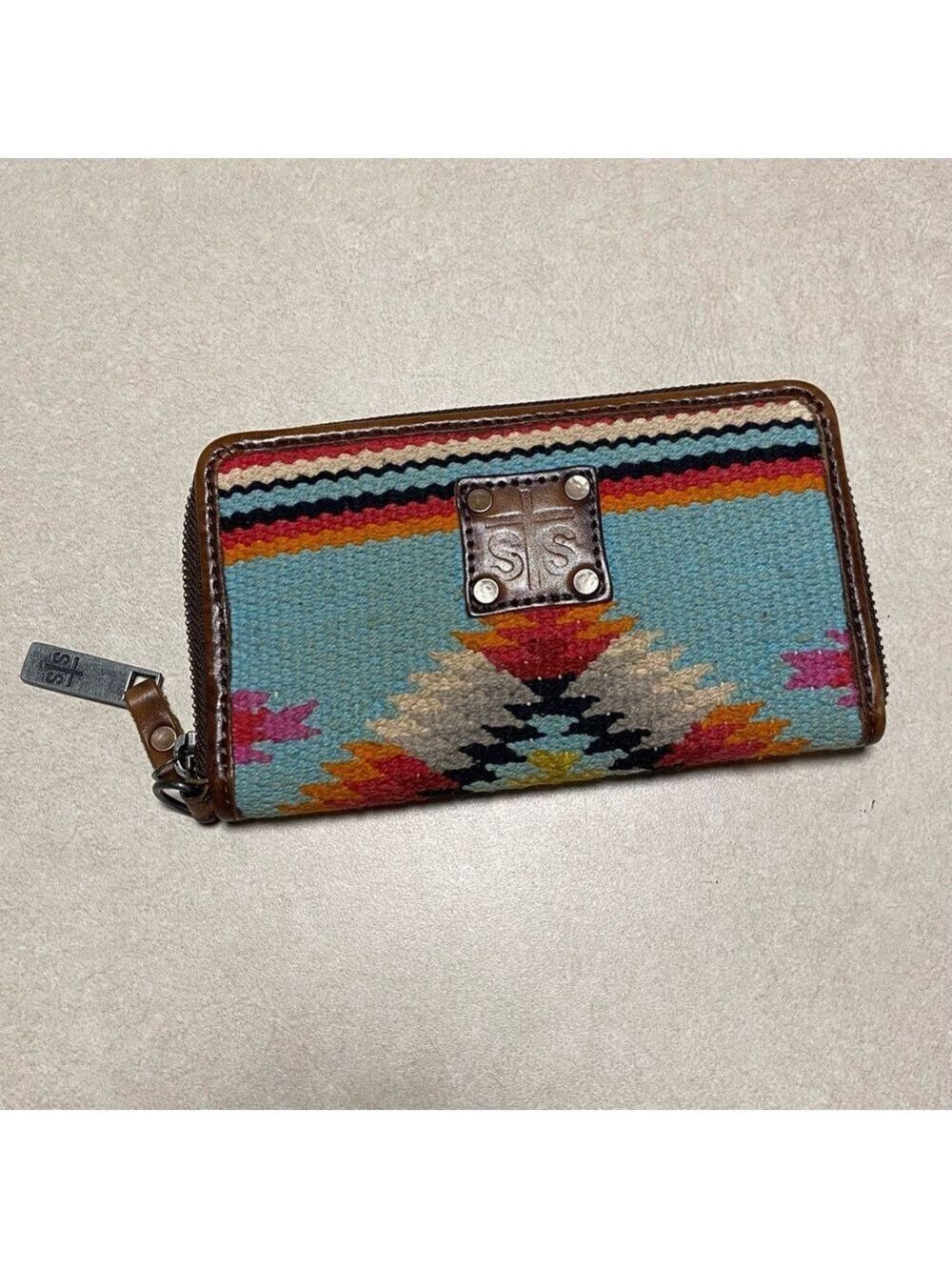 STS Ranch Wallet Women OS Multicolor Ranchwear Saltillo Rosa Woven Fabric Wallet